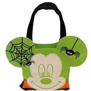 Disney Halloween Green Glow In The Dark Tote Bag with Mickey Mouse Design